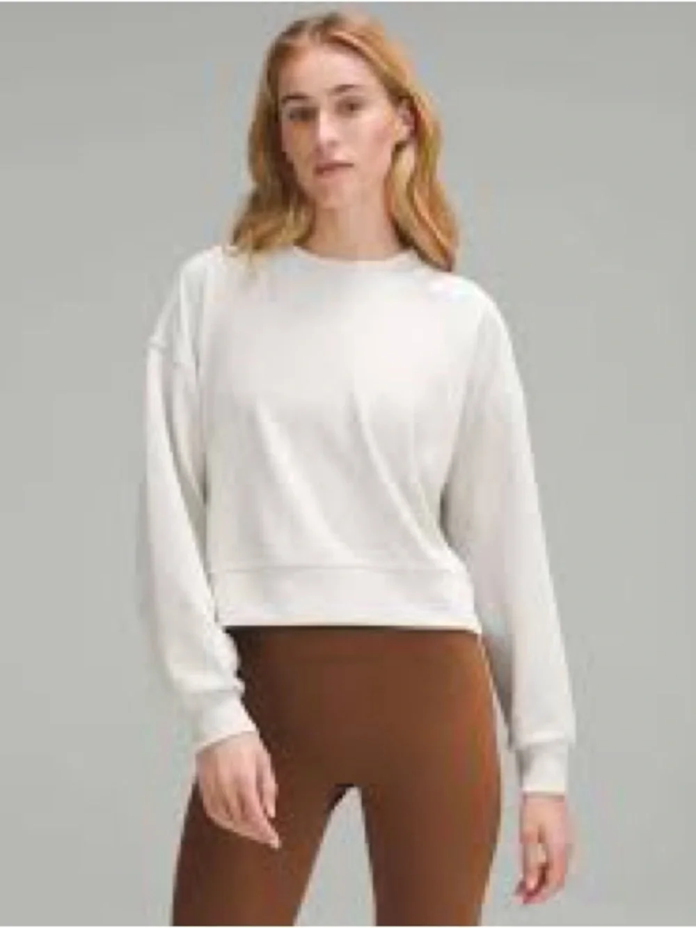 Lululemon Softstreme Perfectly Oversized Cropped Crew S 6